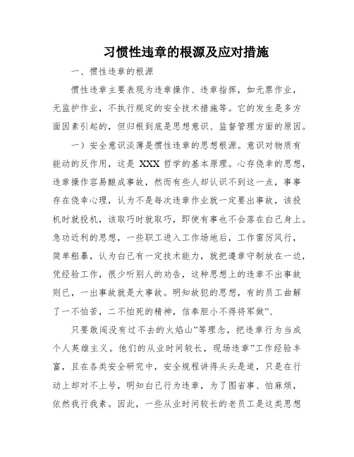 习惯性违章的根源及应对措施