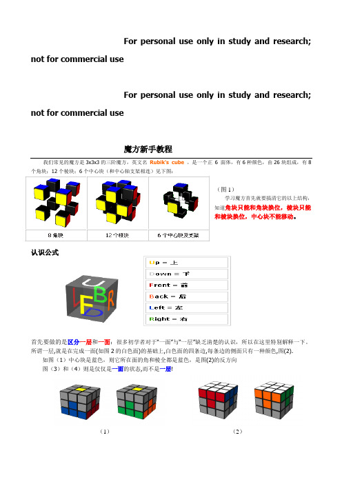 魔方公式口诀图解1