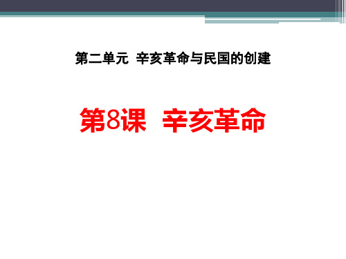 《辛亥革命》辛亥革命与民国的创建精品教学课件.