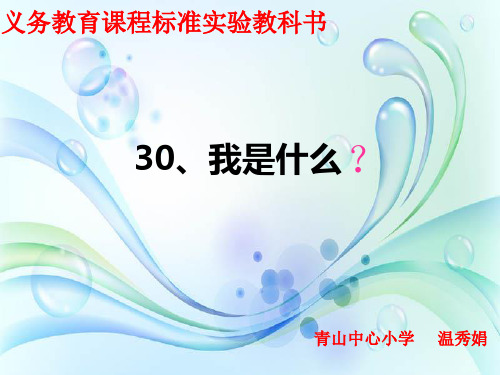 人教版小学语文二年级上册《我是什么》PPT课件