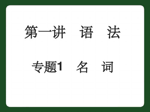 中考英语专题复习完整-名词ppt课件