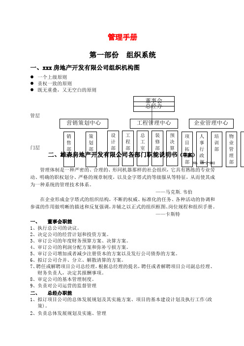 房地产公司管理手册范本.docx