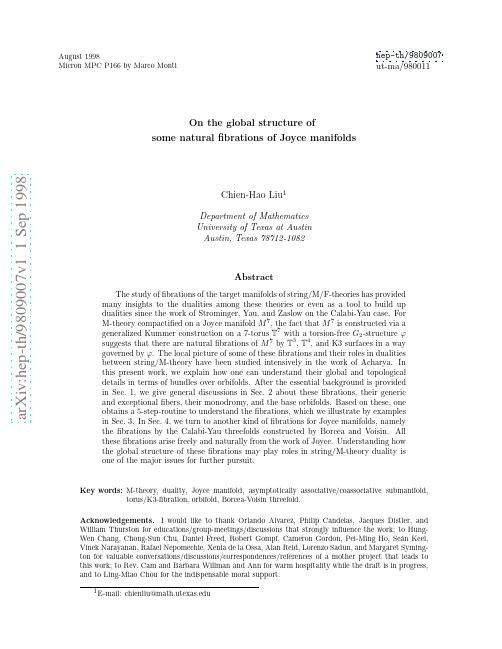 On the Global Structure of Some Natural Fibrations of Joyce Manifolds