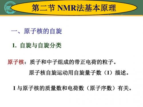 核磁共振波谱的基本原理 - 核磁共振波谱的基本原理