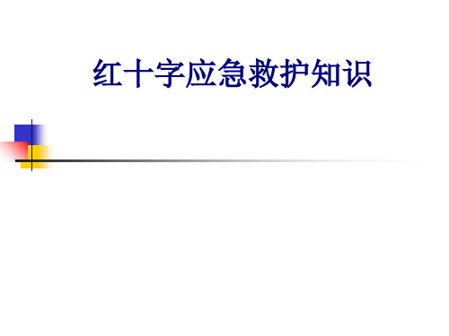 红十字应急救护知识PPT培训课件