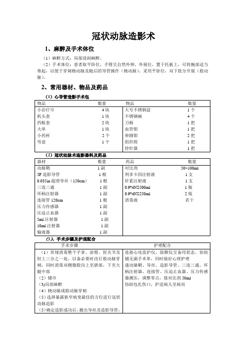 冠状动脉造影术