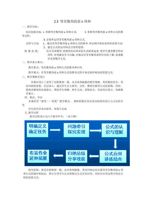 人教A版高中数学必修五2.3等差数列的前n项和教案(最新整理)