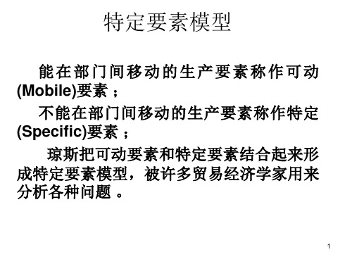 特定要素模型演示精品PPT课件