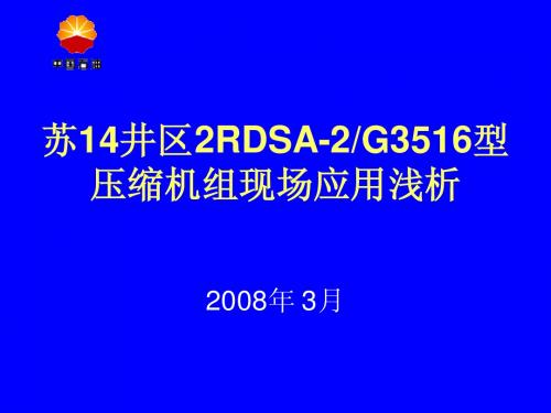苏14井区2RDSA-2G3516型压缩机组现场应用浅析