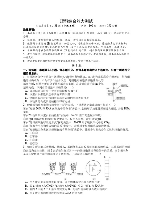 2021高考全国卷理科综合模拟卷