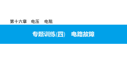 第16章专题训练(四) 电路故障—2020秋人教版九年级物理上册课件(共18张PPT)