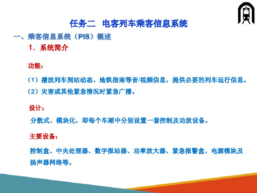 城轨车辆乘客信息系统和火灾报警系统