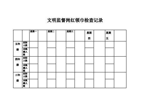 文明监督岗检查记录表格