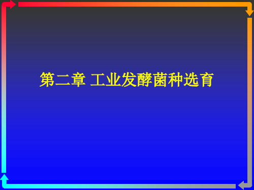 发酵工程第二章 工业发酵菌种选育