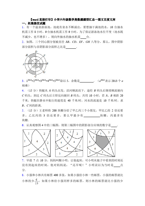 【word直接打印】小学六年级数学奥数题题型汇总一图文百度文库