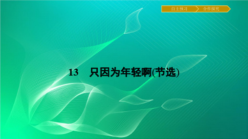 粤教版中国现代散文选读第13课《只因为年轻啊(节选)》ppt课件