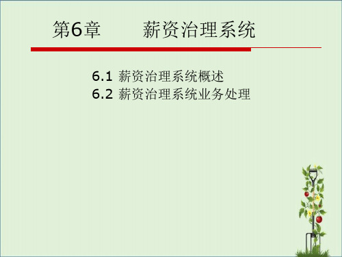 会计电算化第6章-薪资管理系统