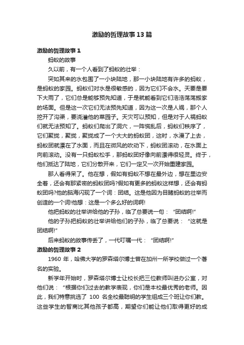 激励的哲理故事13篇