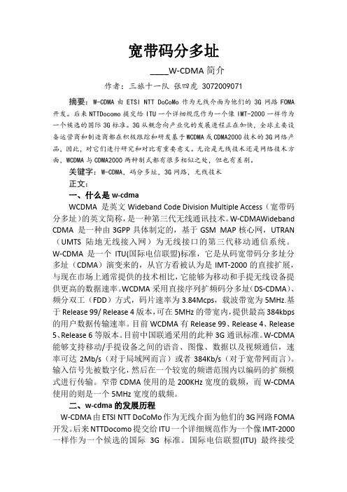 WCDMA简介