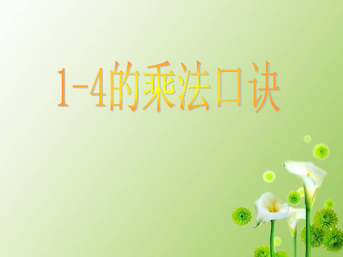 二年级上册数学课件-3.3 1~4的乘法口诀