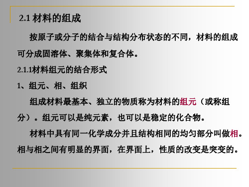 第二章 材料的组成结构与性能