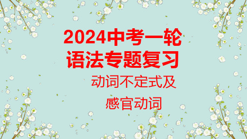 2024年中考英语一轮语法专题动词不定式及感官动词课件