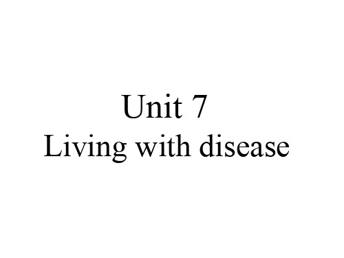 高二英语Living-with-disease