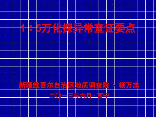 5万化探异常查证要点