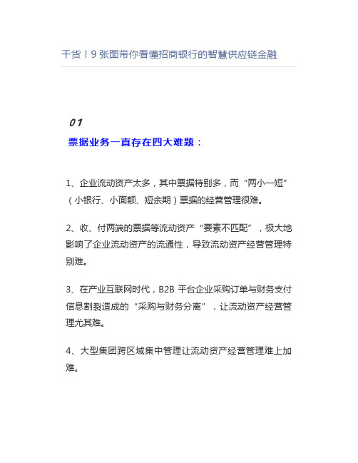 9张图带你看懂招商银行的智慧供应链金融