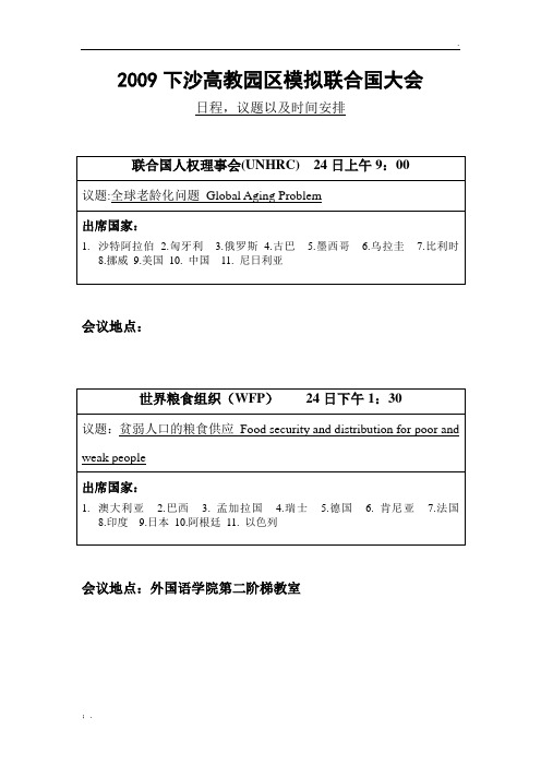 模拟联合国大会(议题)