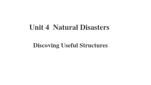 Unit 4 Discovering Useful Structures精品课件