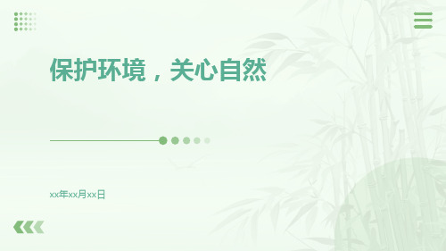 环保知识讲座主题：保护环境,关心自然