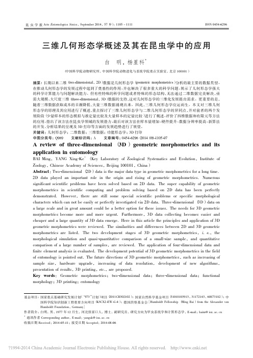 三维几何形态学概述及其在昆虫学中的应用-中国科学院动物研究所