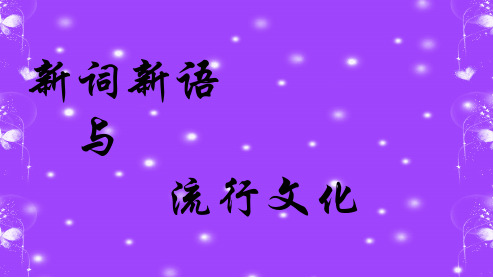 高中语文人教版必修一新词新语与流行文化公开课ppt课件