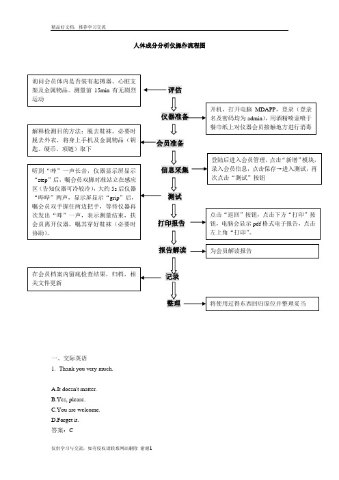 最新人体成分分析仪操作流程