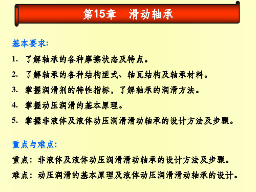 机械设计基础第十五章滑动轴承ppt课件