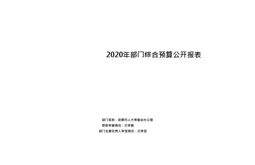 2020年部门综合预算公开报表