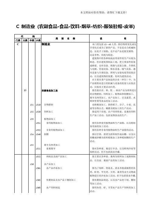 行业分类C制造业