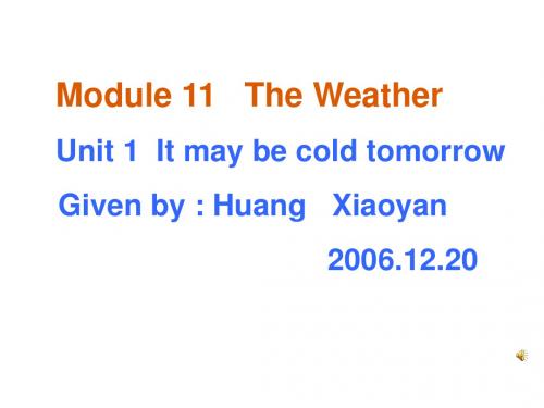 初二英语上学期the-weather外研英语(教学课件2019)