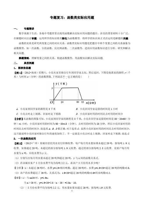 (十)——函数类实际应用题