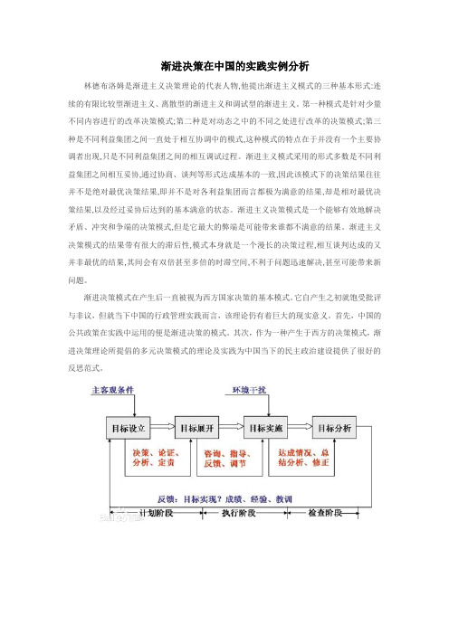 渐进决策在中国的实践实例分析