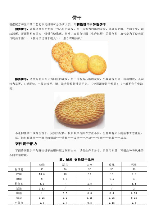 酥性、韧性苏打饼干