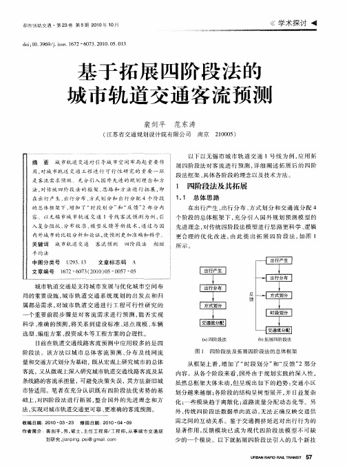 基于拓展四阶段法的城市轨道交通客流预测