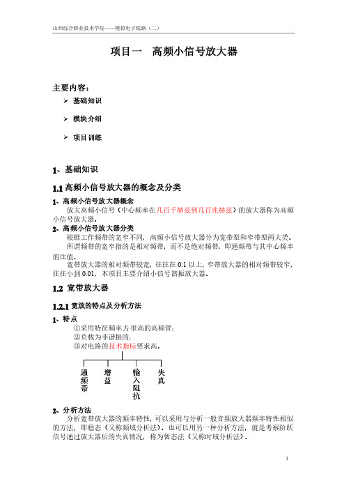 高频小信号放大电路