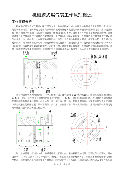 机械膜式燃气表原理