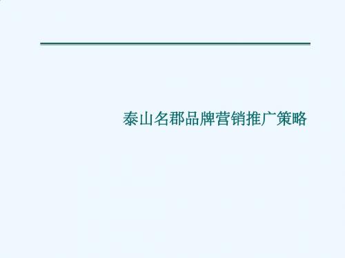 某楼盘品牌营销推广策略PPT课件( 53页)