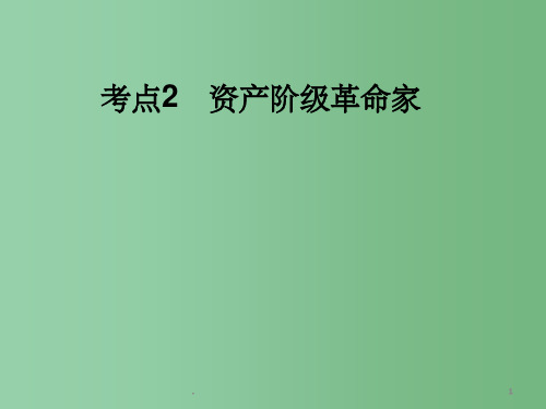 高考历史一轮复习讲议 4.2 资产阶级革命家课件 岳麓版选修