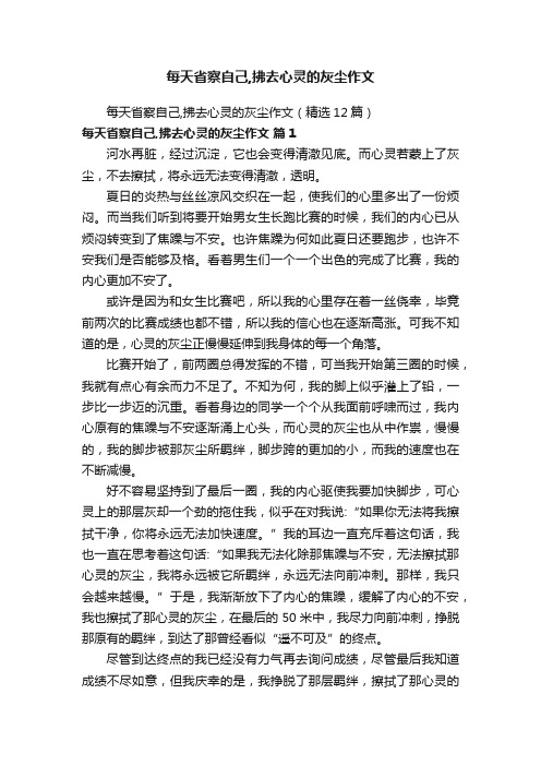 每天省察自己,拂去心灵的灰尘作文（精选12篇）