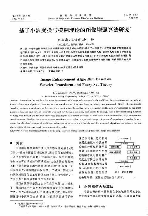 基于小波变换与模糊理论的图像增强算法研究