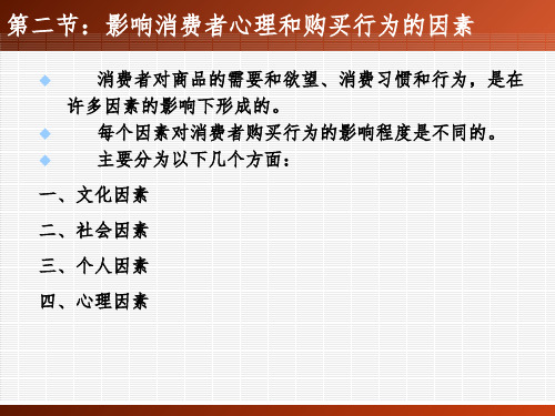 影响消费者心理和购买行为的因素课件